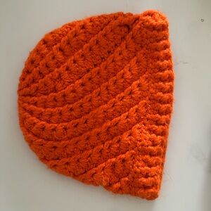 Vibrant Orange Crochet Hat